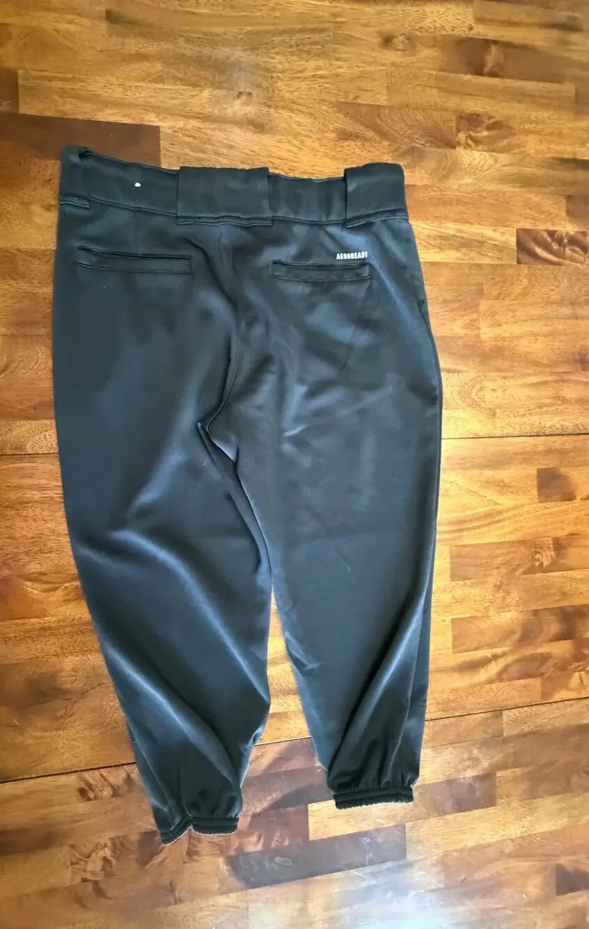Adidas Aeroready Baseball Football Pants Mens M Black Tapered Athletic